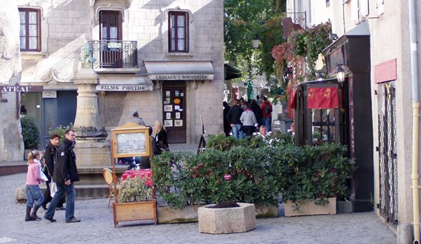 Medieval streets in Carcassonne