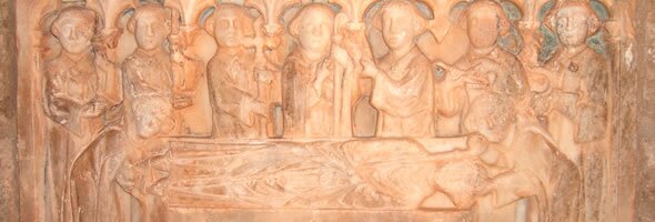 Carved stone tableau