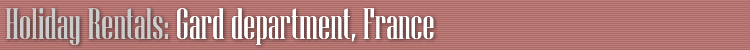 Holiday rentals in Gard