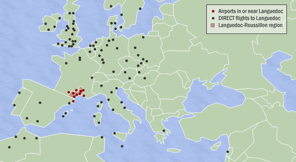 Direct flights to Languedoc