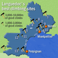 Climbing in Languedoc