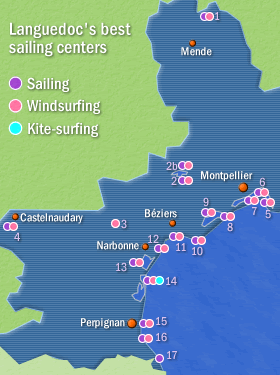 Sailing and windsurfing in Languedoc
