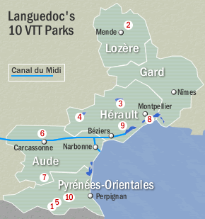 Languedoc's 10 VTT Parks