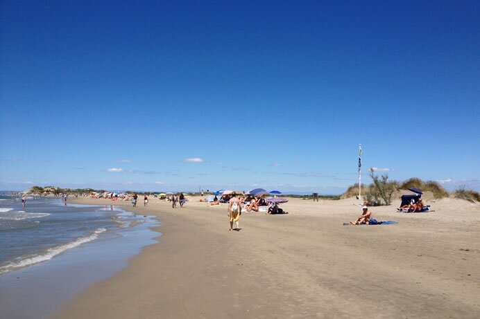 Sand dunes behind the beach