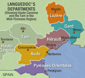 Languedoc's 5 departments:
